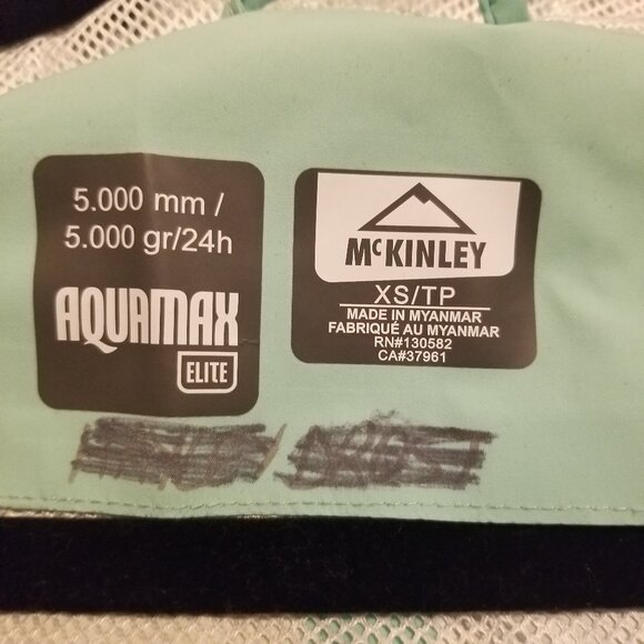 Mckinley Aquamax Elite Aqua Green Hiking Rain Womens Hooded Jacket - Picture 9 of 13